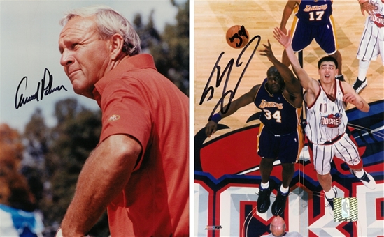 Lot of (2) Single Signed 8 x 10 Photographs Featuring Arnold Palmer & Shaquille O’Neal (Beckett)